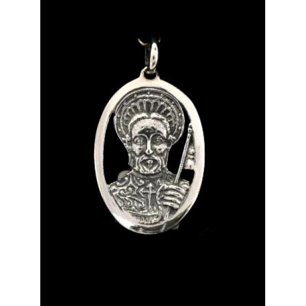 Medalla plata Santiago Altar oval 1